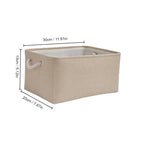 Linen Folding Storage Basket – Fabric Organizer for Wardrobe and Laundry