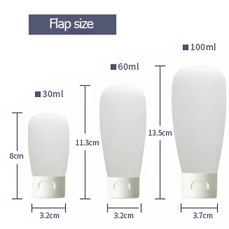 Refillable Squeeze Bottle Kit – Portable Travel Containers for Toiletries