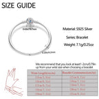 925 Sterling Silver Charm Bracelet – Adjustable Green Zircon for Birthday Gifts