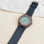Vintage Wooden Wristwatch – Personalized Leather Strap for Birthday Gift