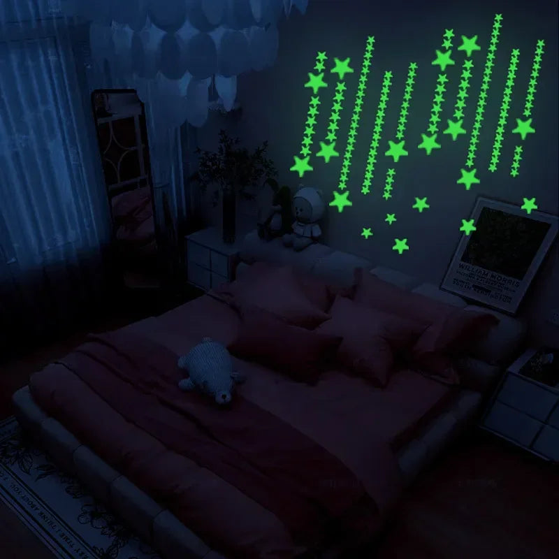 Glow in the Dark Wall Decals – Luminous Dots and Stars for Kids Bedroom Decor