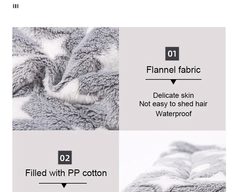 Flannel Pet Sleeping Mat – Warm Winter Cushion for Small and Large Dogs
