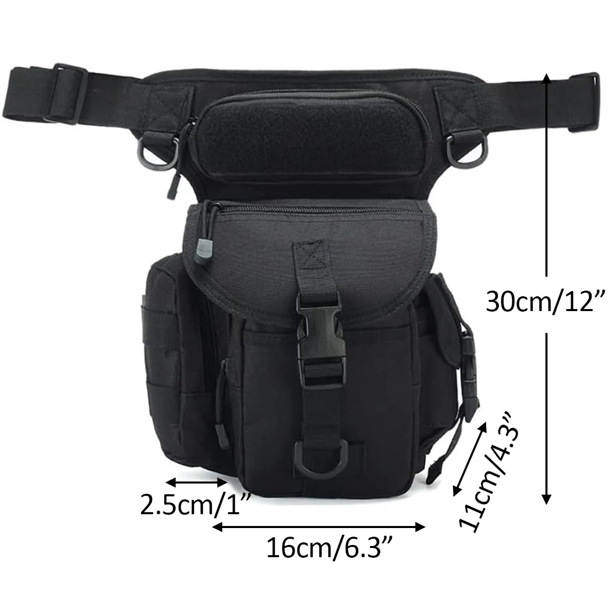 Nylon Drop Leg Bag – Tactical Waist Pack for Motorcycle Hiking Travel