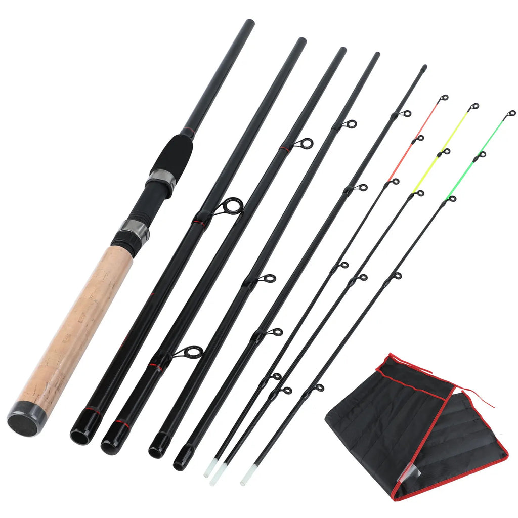 Carbon Fiber Feeder Fishing Rod – 3M Cork Handle Pole for Carp Angling