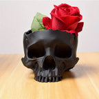 3D Printed Skull Flowerpot – Gothic Hanging Basket for Home and Office Decor