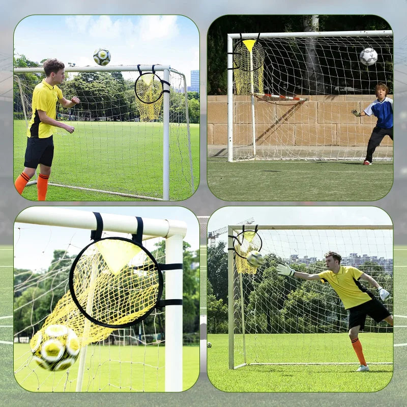 Foldable Football Target Net – 17x28in Soccer Goal for Training Practice