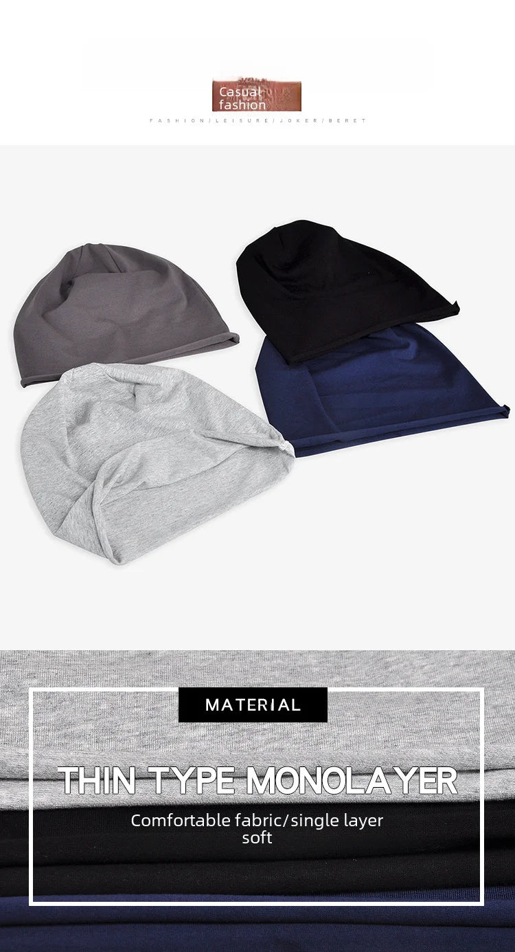 Cotton Sleep Cap – Breathable Unisex Headscarf for Nightwear and Hair Loss