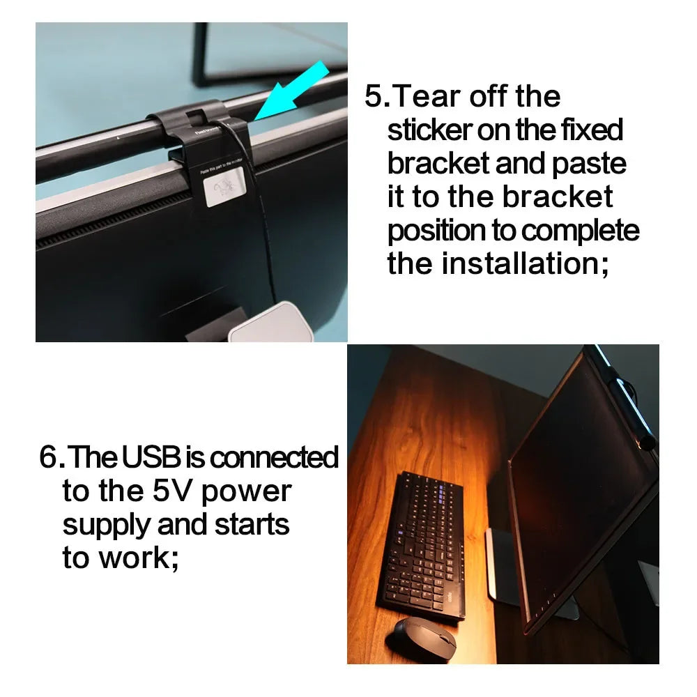 TUYA LED Monitor Light Bar – Remote Controlled E-Reading Lamp for Office