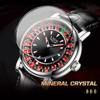 LIGE Roulette Quartz Watch – Luxury Leather Wristwatch for Men Gifts