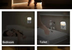 Motion Sensor LED Night Light – Dimmable Plug-in Lamp for Bedroom and Hallway