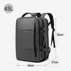 Expandable 17.3-inch Laptop Backpack – Waterproof Travel Bag for Men