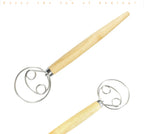 Danish Dough Whisk – Stainless Steel Wire Tool for Baking Artisan Bread