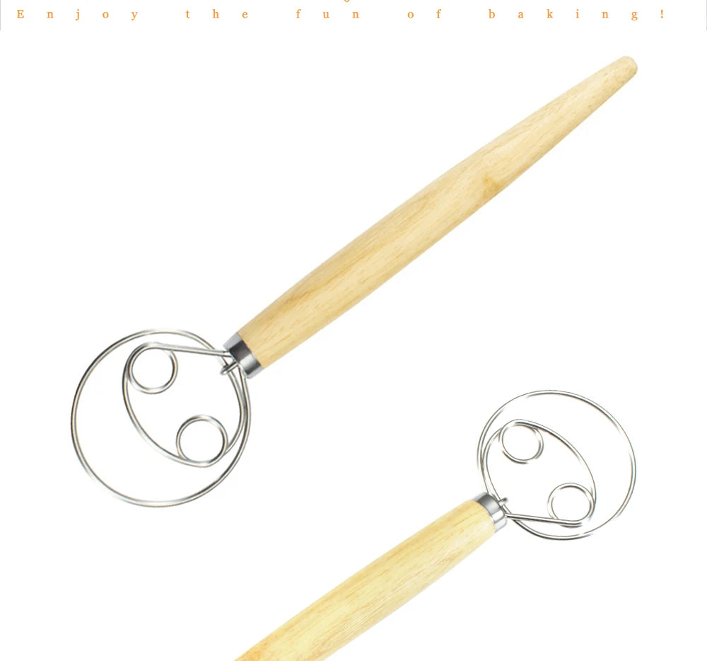 Danish Dough Whisk – Stainless Steel Wire Tool for Baking Artisan Bread