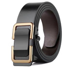 Genuine Leather Automatic Belt – Luxury Metal Buckle Strap for Men
