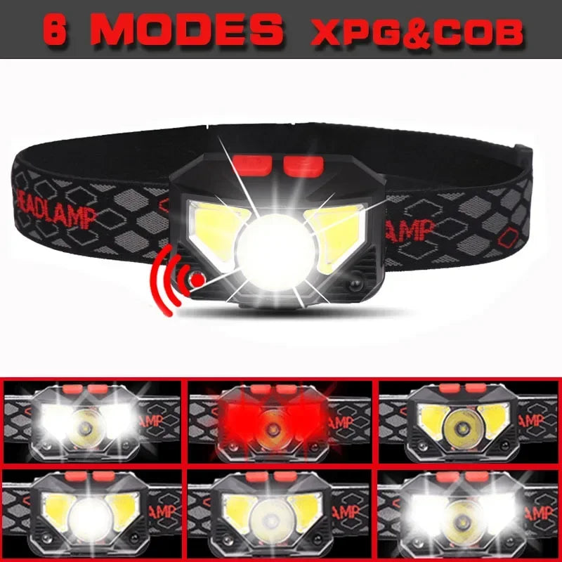 Rechargeable LED Headlamp – Ultra-Light Waterproof Light for Outdoor Sports