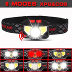 Rechargeable LED Headlamp – Ultra-Light Waterproof Light for Outdoor Sports