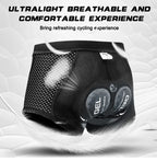 Padded Cycling Underwear Shorts – 5D Gel Breathable Liner for MTB Road Bike