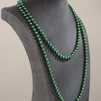 Long Simulated Pearl Necklace – Handmade Beaded Sweater Chain for Fashion
