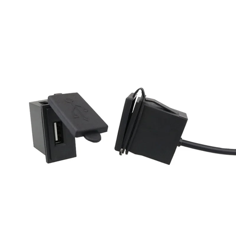 Waterproof USB Car Charger – 2.4A Power Socket for Motorcycle RV and Boat