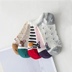 Cute Cat Ankle Socks – Cartoon Animal Kitten Cotton Hosiery for Women