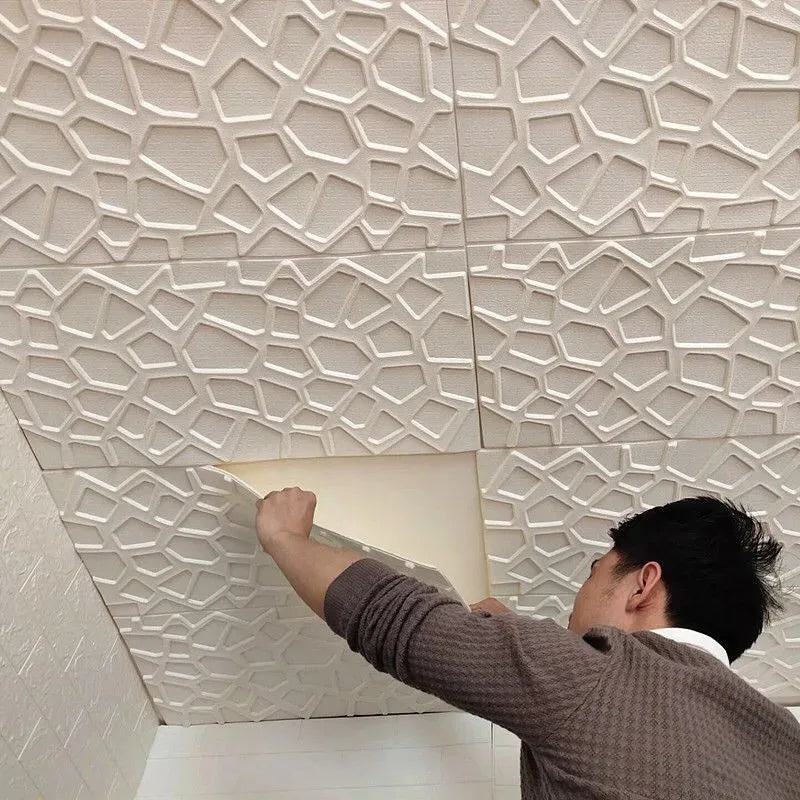 3D Self-Adhesive Wall Tiles – Waterproof Foam Panels for Bedroom Decor