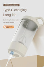 Portable Electric Protein Shaker – 450ml USB Rechargeable Mixer for Fitness Gym