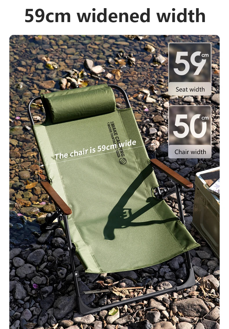 Folding Camping Chair – Adjustable Portable Seat for Outdoor Hiking Travel