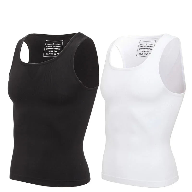 Compression Tank Top – Abdomen Slimming Body Shaper for Gynecomastia Support