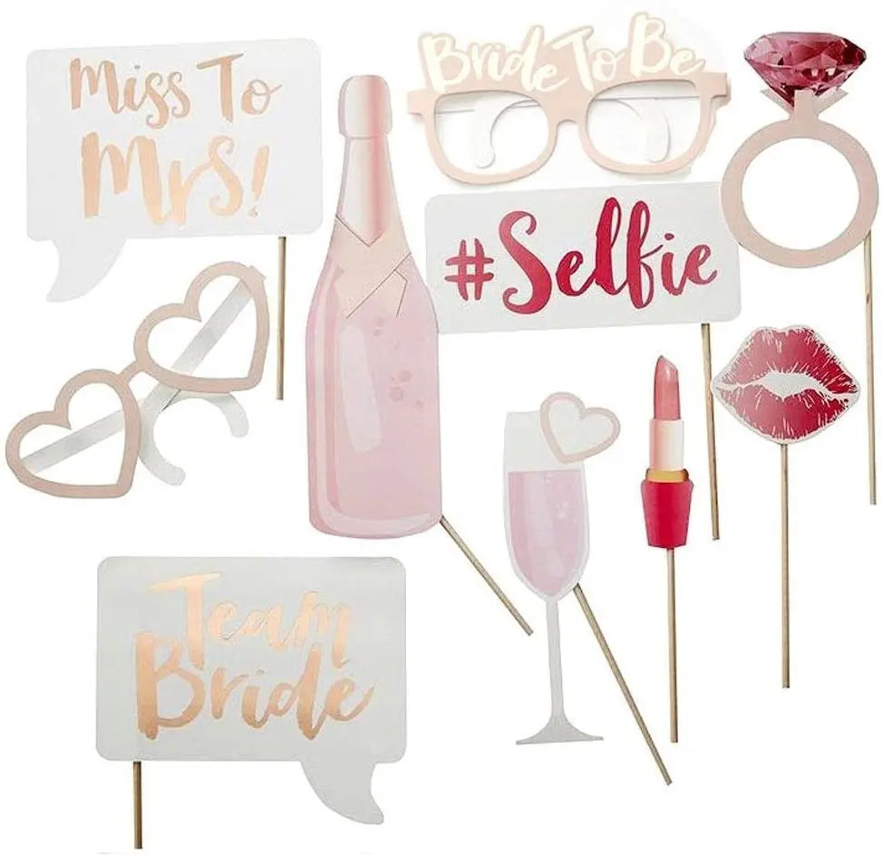 Team Bride Party Kit – Cups and Straws for Bachelorette Photo Props