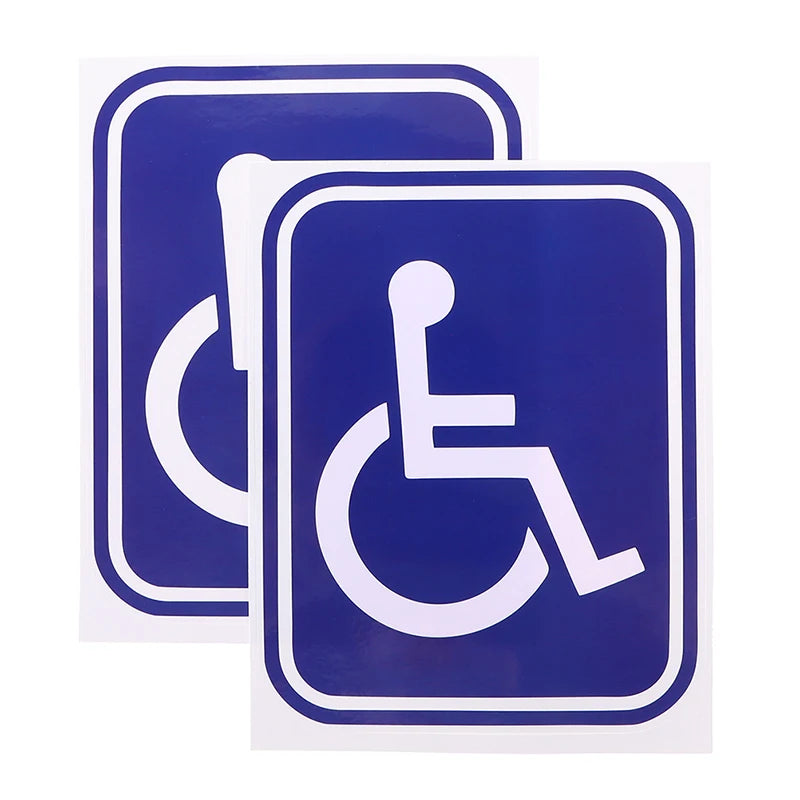 Disabled Mobility Parking Decal – PVC Universal Sticker for Accessible Vehicles