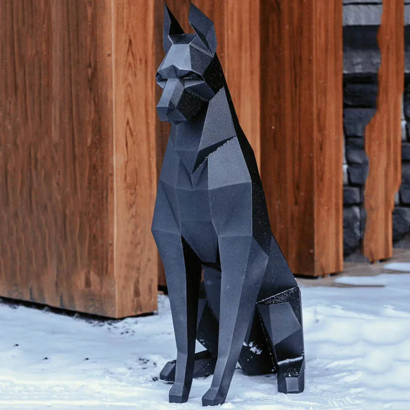 Doberman 3D Papercraft Sculpture – DIY Animal Model for Home Decor