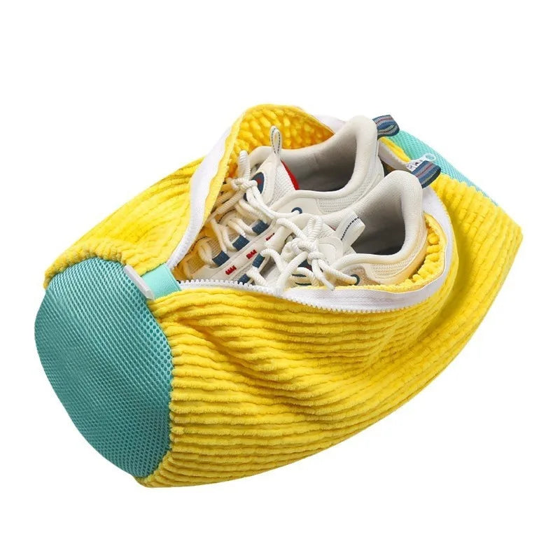 Padded Mesh Shoe Laundry Bag – Protective Sneaker Wash Net for Machine Cleaning