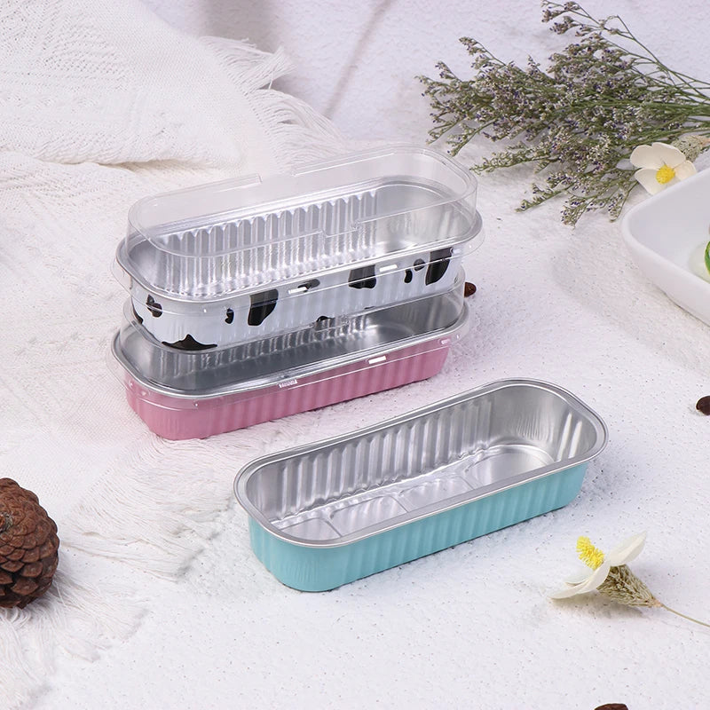 Aluminum Foil Mini Loaf Pans – 6.8oz Rectangular Containers for Home Baking