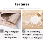 Marble Wood Grain Photography Backdrop – 57x87cm Waterproof Studio Props