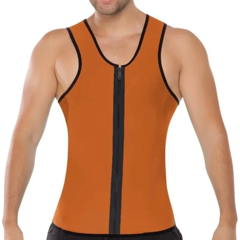 Men's Sauna Tank Top – Compression Body Shaper for Gym Weight Loss