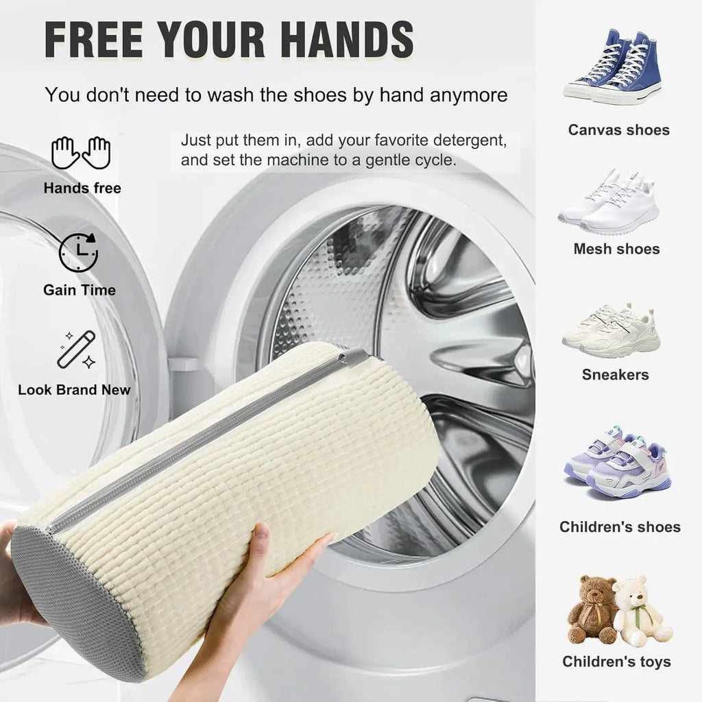 Heavy Duty Mesh Shoe Wash Bag – Protective Sneaker Laundry Carrier for Cleaning