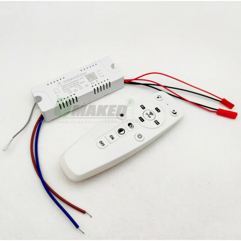 Dimmable LED Chandelier Driver – RF Remote and App Control for Dual Color Lights