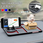 Silicone Dashboard Phone Pad – 4-in-1 Parking Number Card for Car Navigation