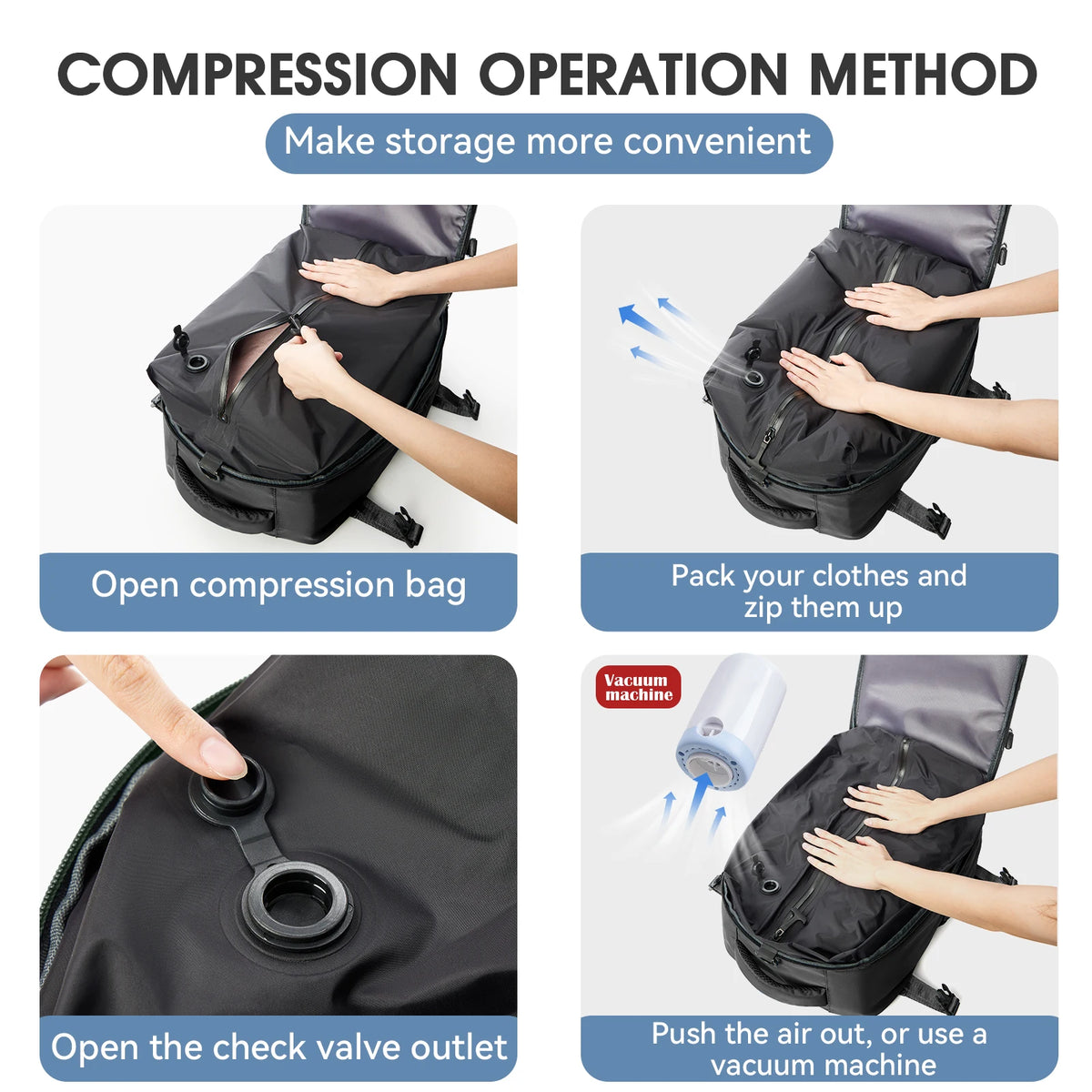 Expandable Travel Laptop Backpack – Large Capacity Business Bag for Men and Women