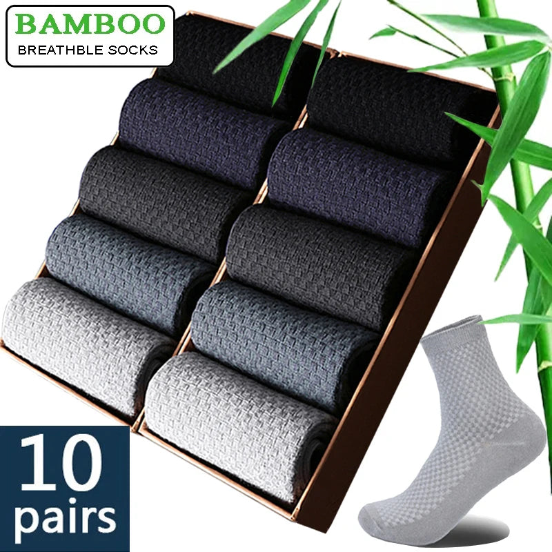 Bamboo Fiber Compression Socks – Men's Business Casual Dress for Comfort