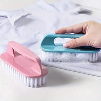 Hard Bristle Laundry Brush – Plastic Scrubbing Tool for Shoes and Clothes