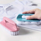 Hard Bristle Laundry Brush – Plastic Scrubbing Tool for Shoes and Clothes