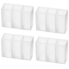 3-Grid Plastic Desk Organizer – Multi-Functional Storage for Makeup