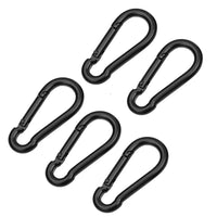 Iron Carabiner Snap Hooks – Heavy Duty Black Hardware for Outdoor Camping