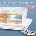 Clear Mesh Zipper Pouches – Waterproof A4/A5 Plastic Bags for Office Storage