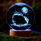3D Dolphin Crystal Ball – Laser Etched Marine Statue for Birthday Gifts
