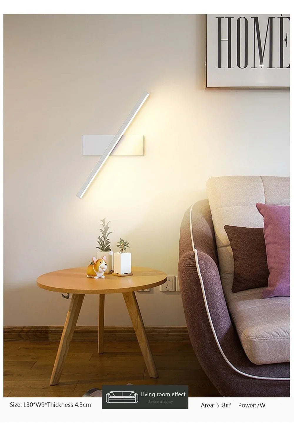 Rotatable LED Wall Sconce – Adjustable Mirror Lighting for Bathroom and Bedroom