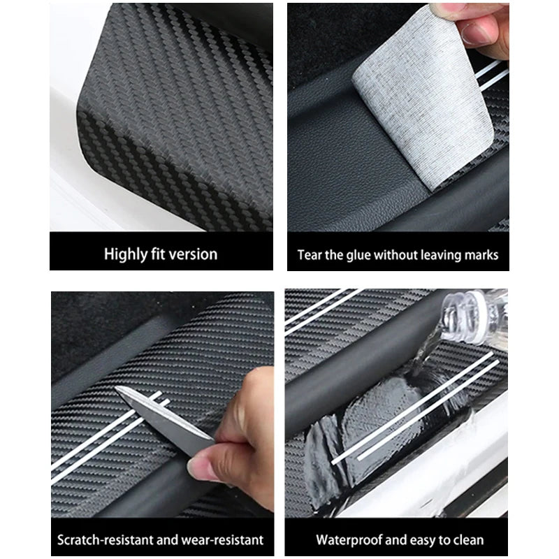 Carbon Fiber Trunk Sill Protector – Anti-Scratch Bumper Guard for DS Series