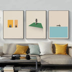 Minimalist Movie Poster Canvas Art – Abstract Modern Wall Decor for Home