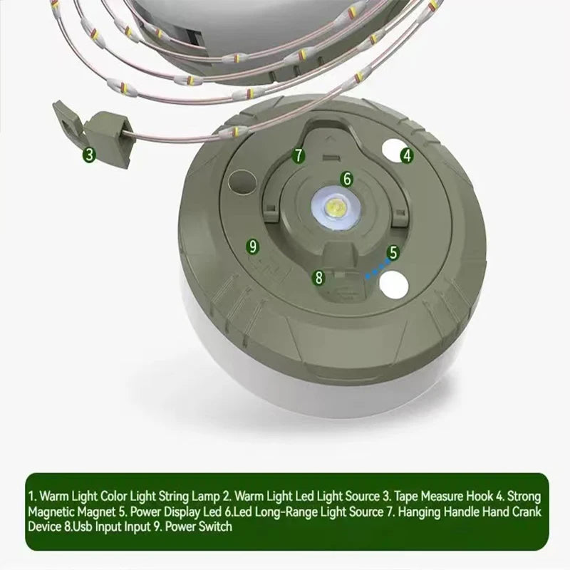 10M LED Camping Light Strip – Waterproof Atmosphere Decor for Outdoor Tents